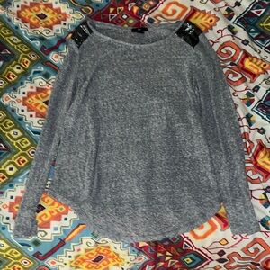 Gray Women's Top with Black Accents